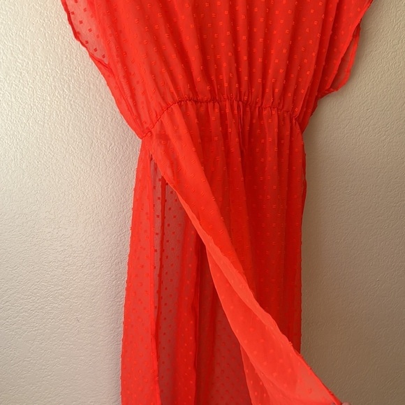 Time and Tru Swim Cover Up Orange Size Medium - Picture 5 of 8
